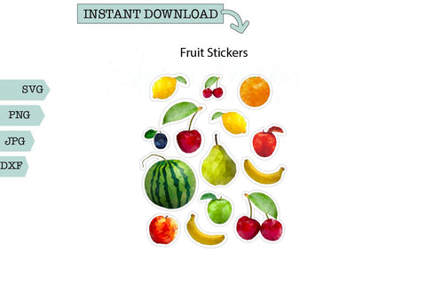 Fruit and Vegetable Sticker Sheet SVG Sharia Morton Designs 