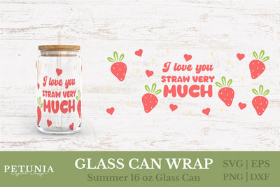 Fruit Can Glass Wrap | Glass Can Wrap SVG SVG Petunia Digital Design 