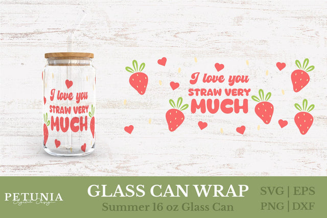 Fruit Can Glass Wrap | Glass Can Wrap SVG SVG Petunia Digital Design 