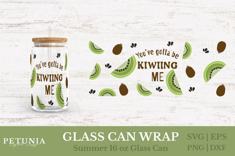 Fruit Can Glass Wrap | Glass Can Wrap SVG SVG Petunia Digital Design 