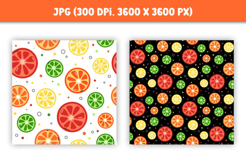 Fruit Digital Paper | Food Patterns JPG Bundle | Apples, Watermelon, Citrus, Cherry Berries Background | Cute Scrapbooking Paper Collection Digital Pattern AnnaViolet_store 