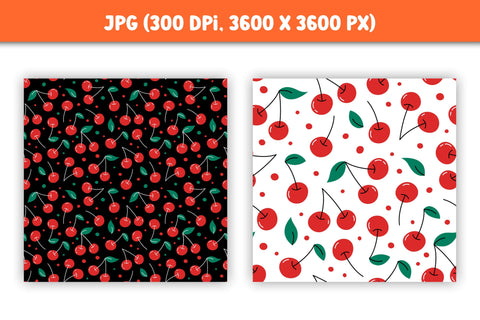 Fruit Digital Paper | Food Patterns JPG Bundle | Apples, Watermelon, Citrus, Cherry Berries Background | Cute Scrapbooking Paper Collection Digital Pattern AnnaViolet_store 