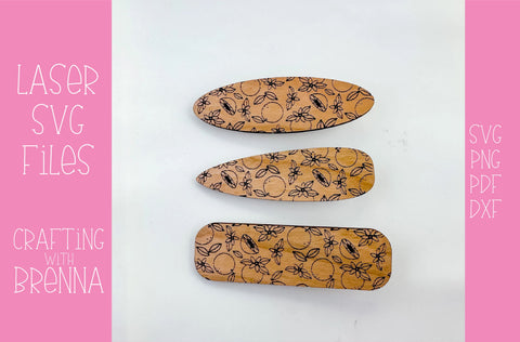 Fruit Engraved Hair Clip Laser SVG File SVG Crafting With Brenna 