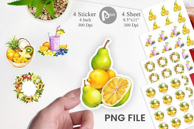 Fruit Fiesta Sticker Sublimation artnoy 