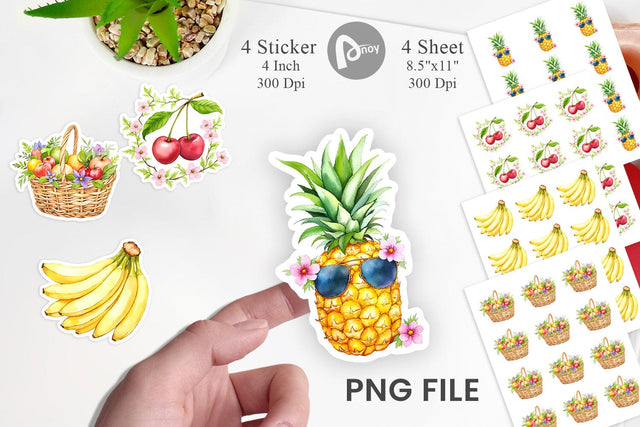 Fruit Picnic Sticker Sublimation artnoy 