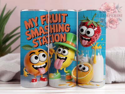 Fruit Smashing Station 20oz Tumbler, My Fruit Smashing Station, Tumbler Wrap, Sublimation Design, 20oz Tumbler, Kitchen Humor, Cooking Fun Sublimation Li Zamperini 
