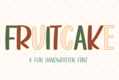 Fruitcake, Fun Handwritten Font for Cricut, Holiday Fonts Font Designing Digitals 