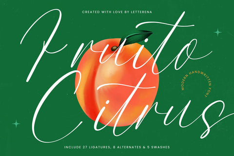 Fruito Citrus - Modern Handwritten Font Font Letterena Studios 
