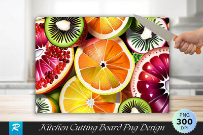 Fruits Wallpaper Background Cutting Board Sublimation Regulrcrative 