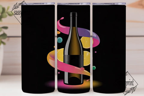 Fruity Wine Splash 20oz Tumbler Wrap Sublimation sassyprint 