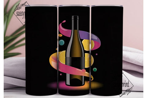 Fruity Wine Splash 20oz Tumbler Wrap Sublimation sassyprint 