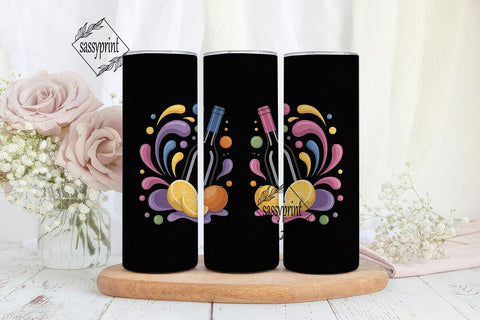 Fruity Wine Splash 20oz Tumbler Wrap Sublimation sassyprint 