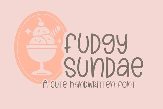 Fudgy Sundae, A Fun Handwritten Font Font Designing Digitals 