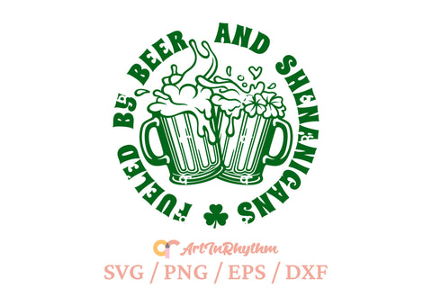 Fueled By Beer And Shenanigans Svg, St. Patrick's Day Svg, Shamrock Svg, Irish Svg SVG Artinrhythm shop 