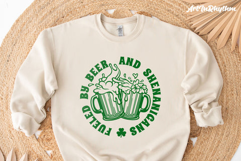 Fueled By Beer And Shenanigans Svg, St. Patrick's Day Svg, Shamrock Svg, Irish Svg SVG Artinrhythm shop 