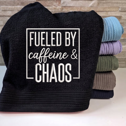 Fueled by Caffeine and Chaos Embroidery Design – Funny Coffee Lover Machine Embroidery File, Mom Life Quote Design Embroidery/Applique DESIGNS PatternFeed8 
