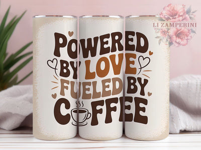 Fueled By Coffee 20oz Tumbler, Coffee Lover Tumbler, Funny Coffee Wrap, Humor PNG Design, Sublimation Design, 20oz Tumbler Wrap, Office Cup Design Sublimation Li Zamperini 