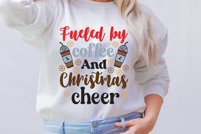 Fueled by coffee and christmas cheer SVG Angelina750 