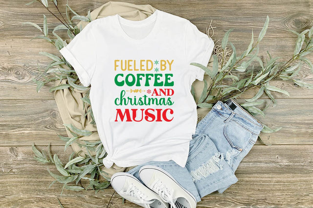 fueled by coffee and christmas music SVG Angelina750 