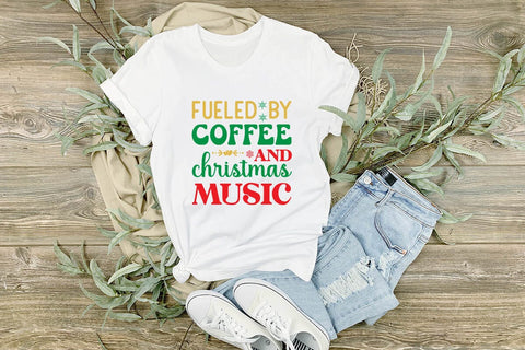 fueled by coffee and christmas music SVG Angelina750 