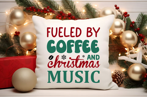 fueled by coffee and christmas SVG Design SVG Regulrcrative 