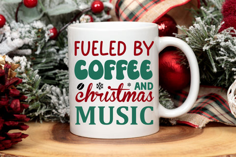 fueled by coffee and christmas SVG Design SVG Regulrcrative 