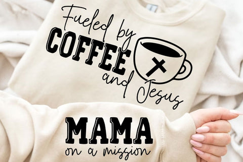Fueled By Coffee And Jesus Sleeve SVG Design SVG Regulrcrative 