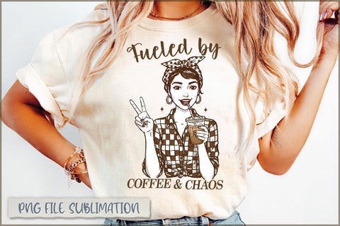Fueled by coffee & chaos sublimation Sublimation Shetara Begum 