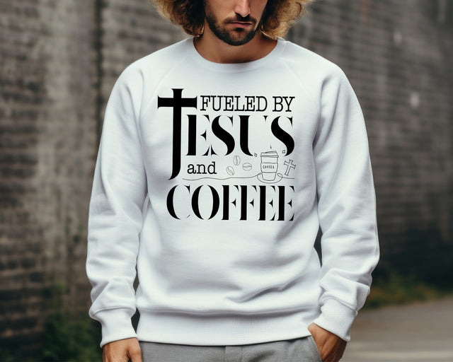 Fueled By Coffee Jesus Svg, Coffee Lover Gifts, Christian Coffee Mug, Jesus Loves You, But First Coffee Svg, Funny Coffee Shirts SVG DesignDestine 