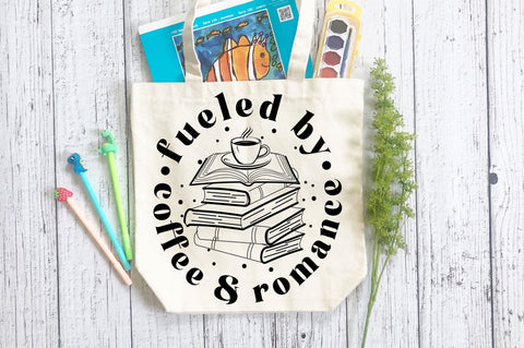 Fueled by Coffee & romance svg Design SVG Regulrcrative 