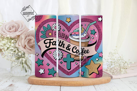 Fueled by Faith Coffee 20oz Wrap Sublimation sassyprint 