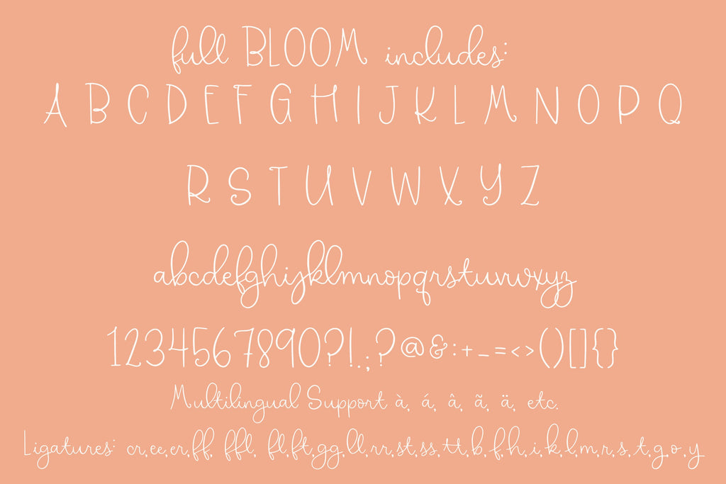 Full Bloom, Cute Handwritten font - So Fontsy
