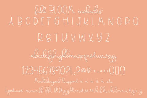 Full Bloom, Cute Handwritten font for Cricut Font Designing Digitals 