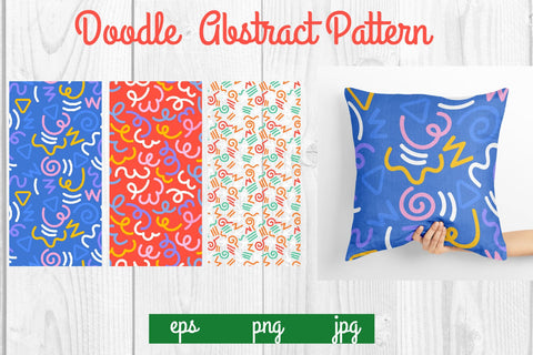 Full color Doodle abstract pattern,graphic background SVG dadan_pm 