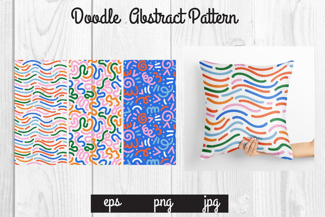 Full color Doodle abstract pattern,graphic background SVG dadan_pm 
