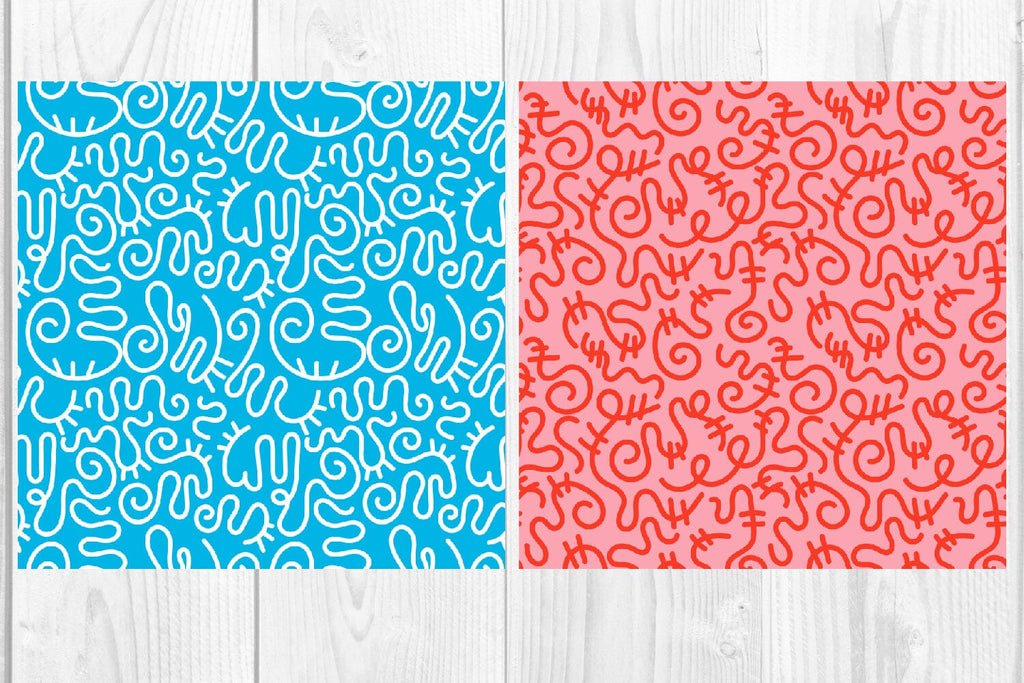 Full color Doodle abstract pattern,graphic background - So Fontsy
