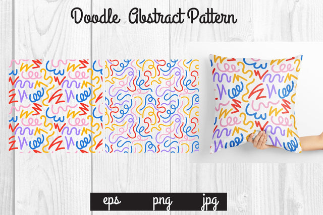 Full color Doodle abstract pattern,graphic background SVG dadan_pm 