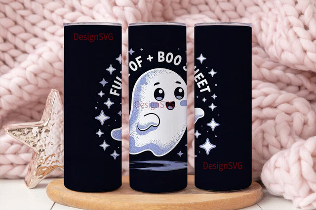 Full of Boo Sheet 20oz Tumbler Wrap Sublimation DesignSVG 