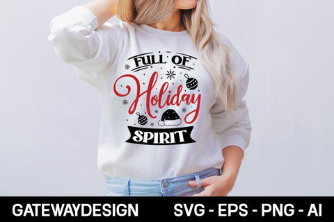 Full Of Holiday Spirit svg design SVG designmaster24 