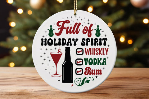 Full of holiday spirit whiskey vodka rum SVG Angelina750 