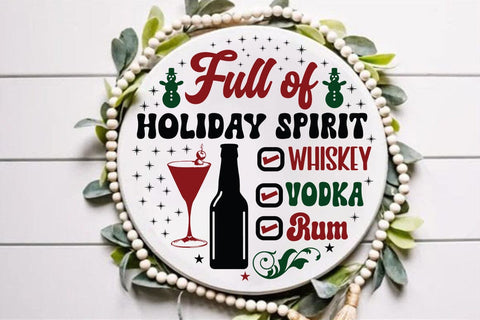 Full of holiday spirit whiskey vodka rum SVG Angelina750 