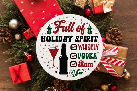 Full of holiday spirit whiskey vodka rum SVG Angelina750 