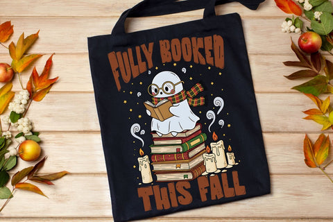 Fully Booked Ghost PNG| Bookish Halloween Sublimation PNG. Sublimation CosmosFineArt 