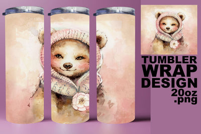 Fun and colorful tumbler design, ideal for crafting! , Animals Sublimation HoodArtCraft 