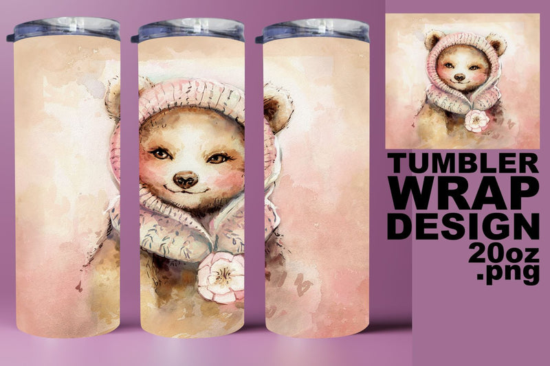 Fun and colorful tumbler design, ideal for crafting! , Animals Sublimation HoodArtCraft 