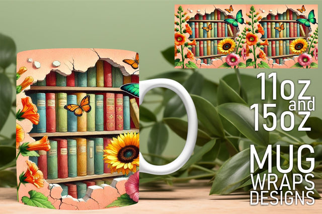 Fun and creative mug wraps, ideal for your next project! , Books Sublimation HoodArtCraft 