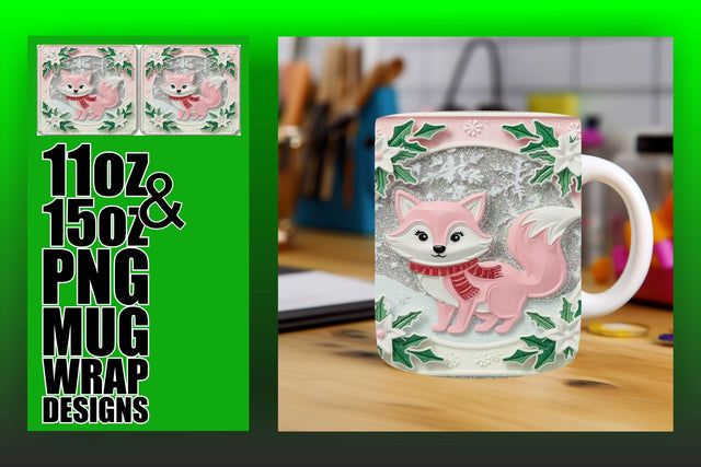 Fun and creative wraps, ideal for all your mug projects! , 3D Xmas Sublimation HoodArtCraft 