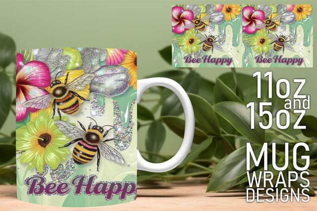 Fun and creative wraps, ideal for all your mug projects! , Bee Sublimation HoodArtCraft 