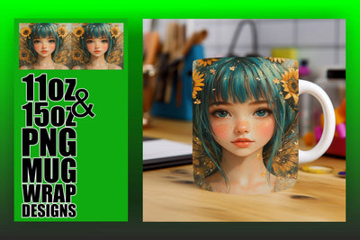 Fun and unique wraps, perfect for all your mug needs! , Fairy Sublimation HoodArtCraft 