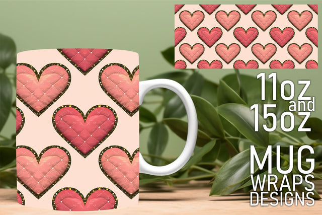 Fun and vibrant wraps, perfect for creative mug designs! , Heart Sublimation HoodArtCraft 